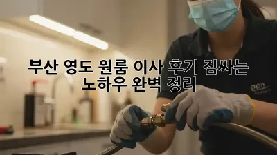 부산 영도 원룸 이사 후기: 짐싸는 노하우 완벽 정리!